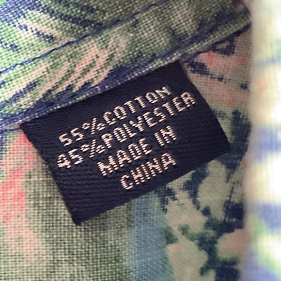 Reyn Spooner Tailored Hawaiian Button Up Dress Shirt 2XL Waterfall Valley - Picture 8 of 12